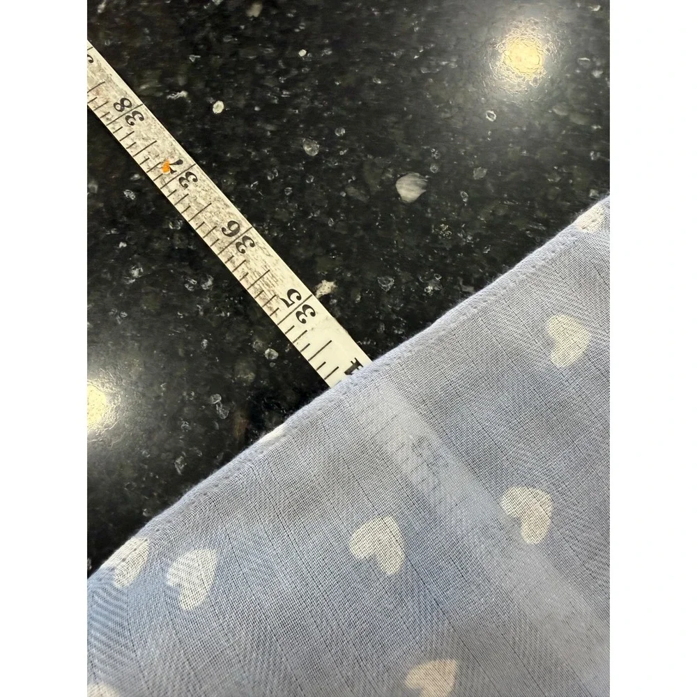Katie Loxton Scarf Womens OS Blue Heart Print Love Script Romantic Soft‎ Girl